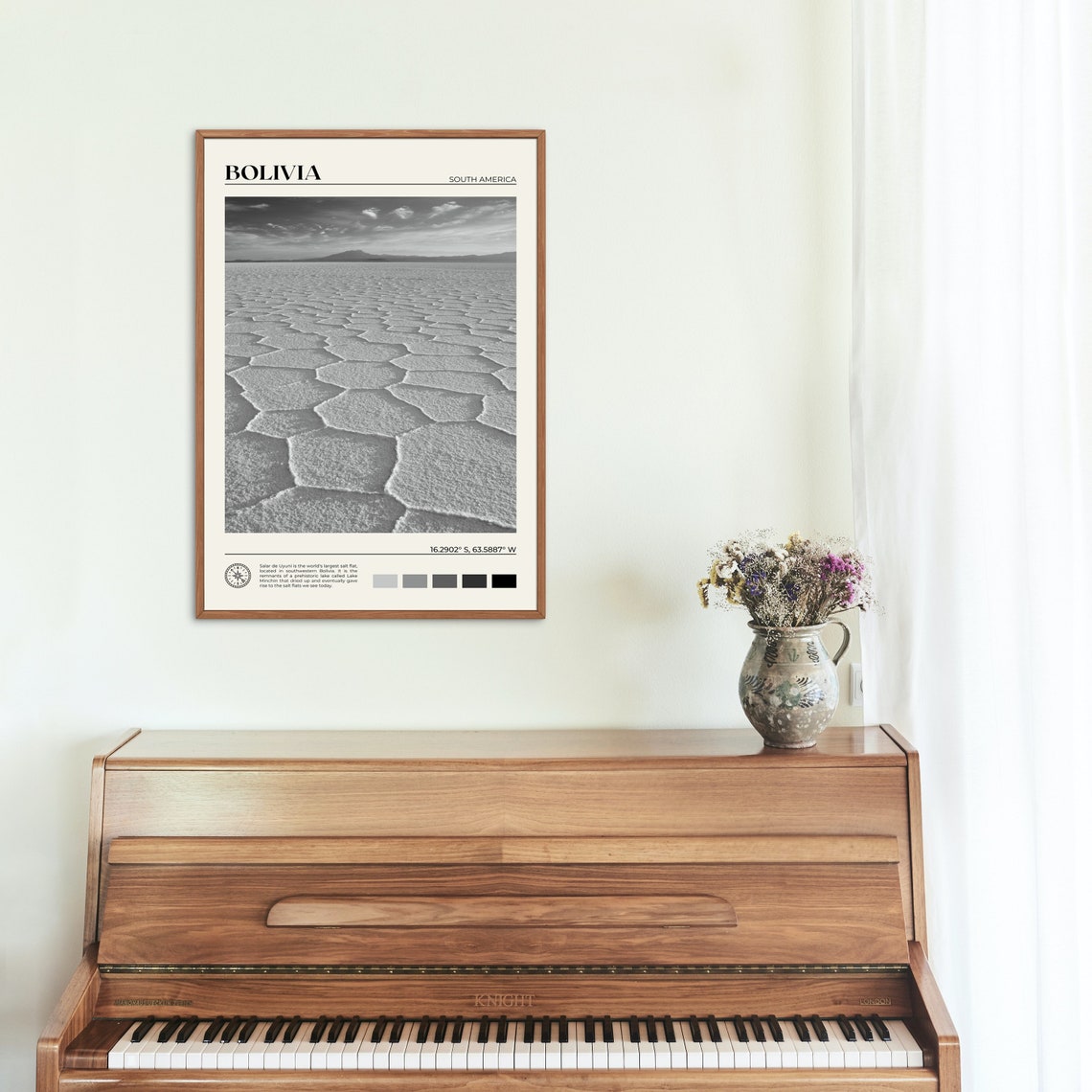Black And White Bolivia Print Bolivia Wall Art Bolivia Poster Bolivia Photo Bolivia Poster Print Bolivia Wall Decor South America - Image 2