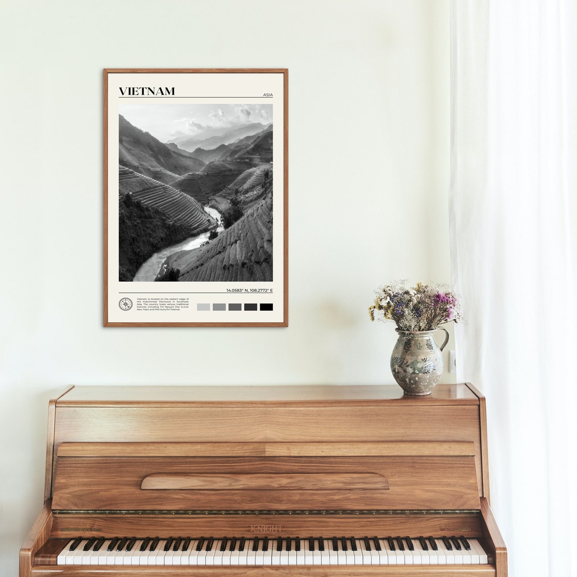 Black And White Vietnam Print Vietnam Wall Art Vietnam Poster Vietnam Photo Vietnam Poster Print Vietnam Wall Decor Asia Poster - Image 2