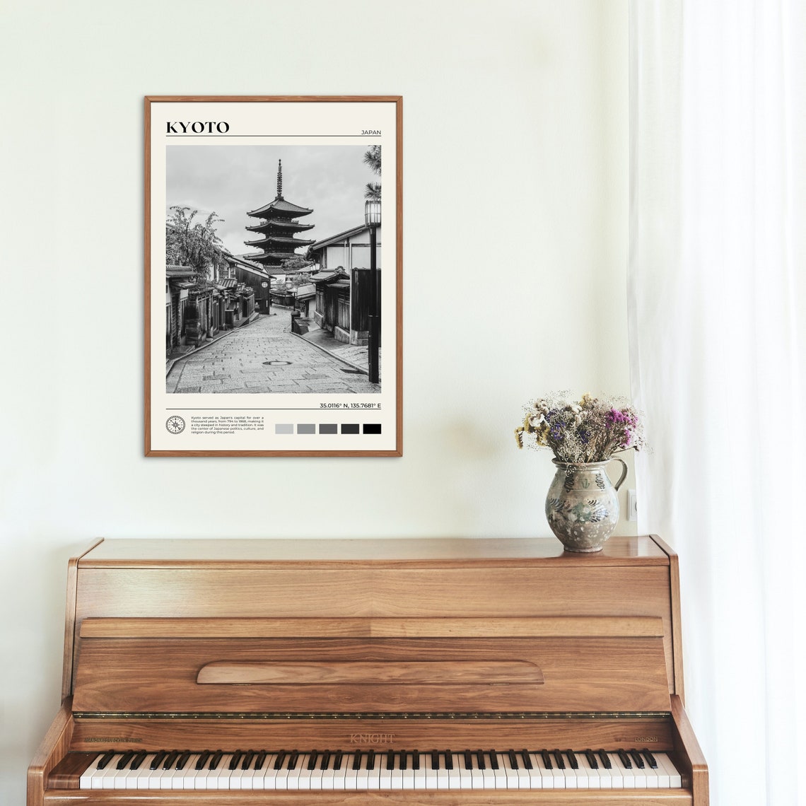 Black And White Kyoto Print Kyoto Wall Art Kyoto Poster Kyoto Photo Kyoto Poster Print Kyoto Wall Decor Japan Poster Japan Print - Image 2