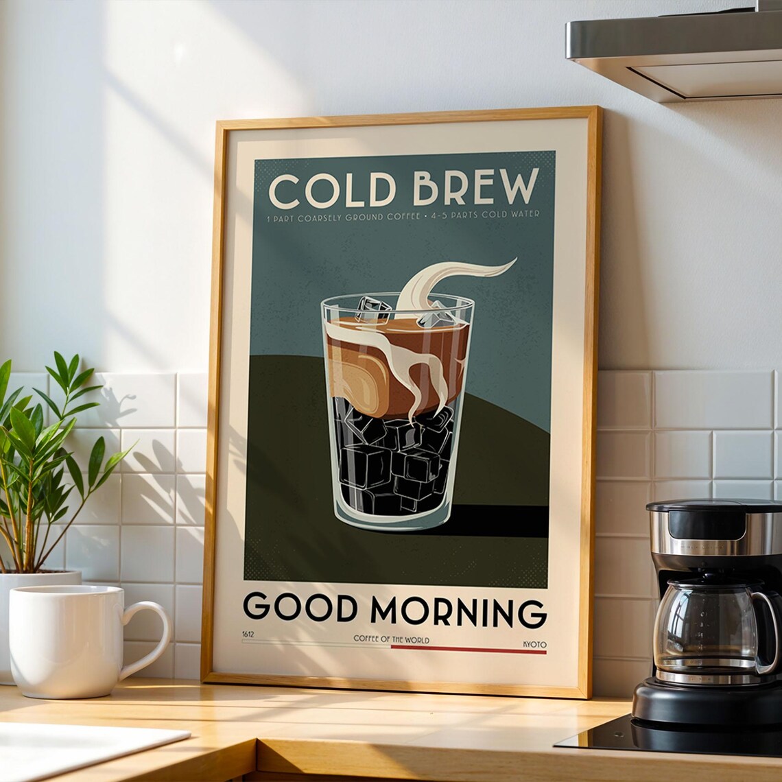 Cold Brew Coffee Vintage Kitchen Bar Art Print
