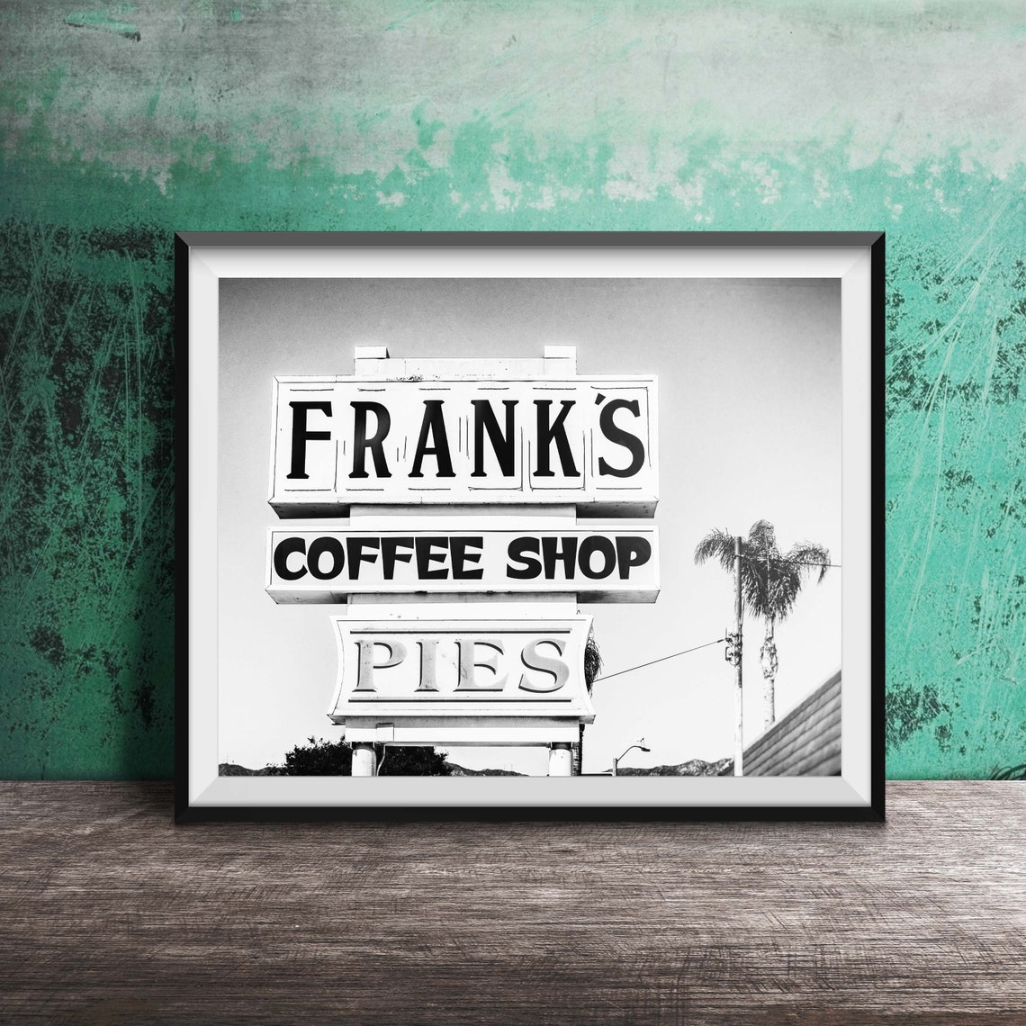 Franks Coffee Shop Art Photography Print Hollywood California Photo Sign Vintage Coffee Shop Burbank Los Angeles - Image 2