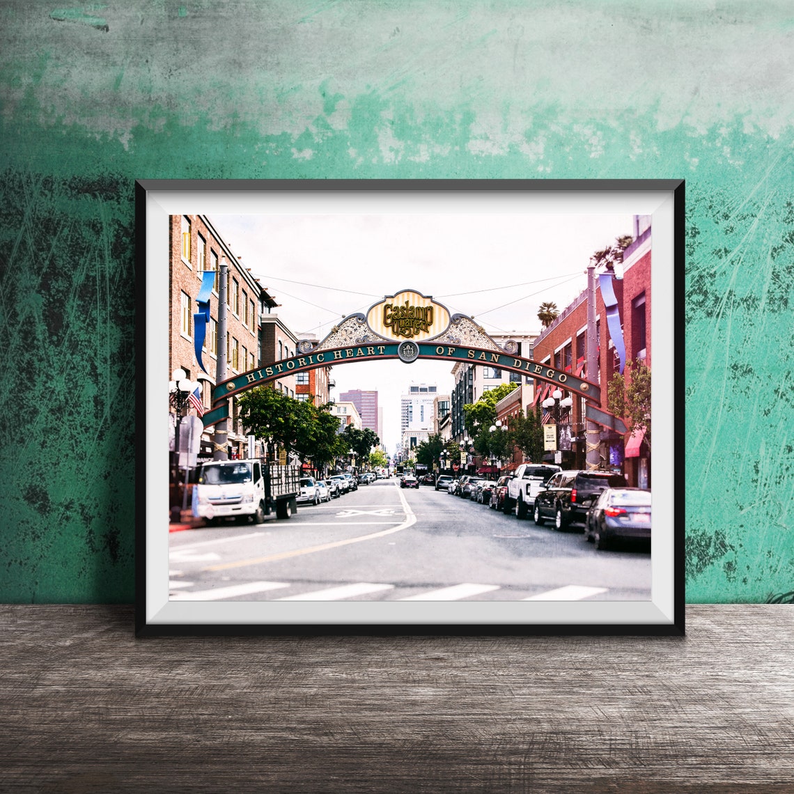 Gaslamp Quarter Fifth Ave In San Diego Unframed Photography Print Street Sign Print Gaslamp District Heart Of San Diego