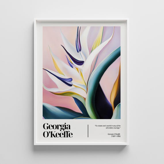 Georgia Okeeffe Poppy Print Botanical Wall Art