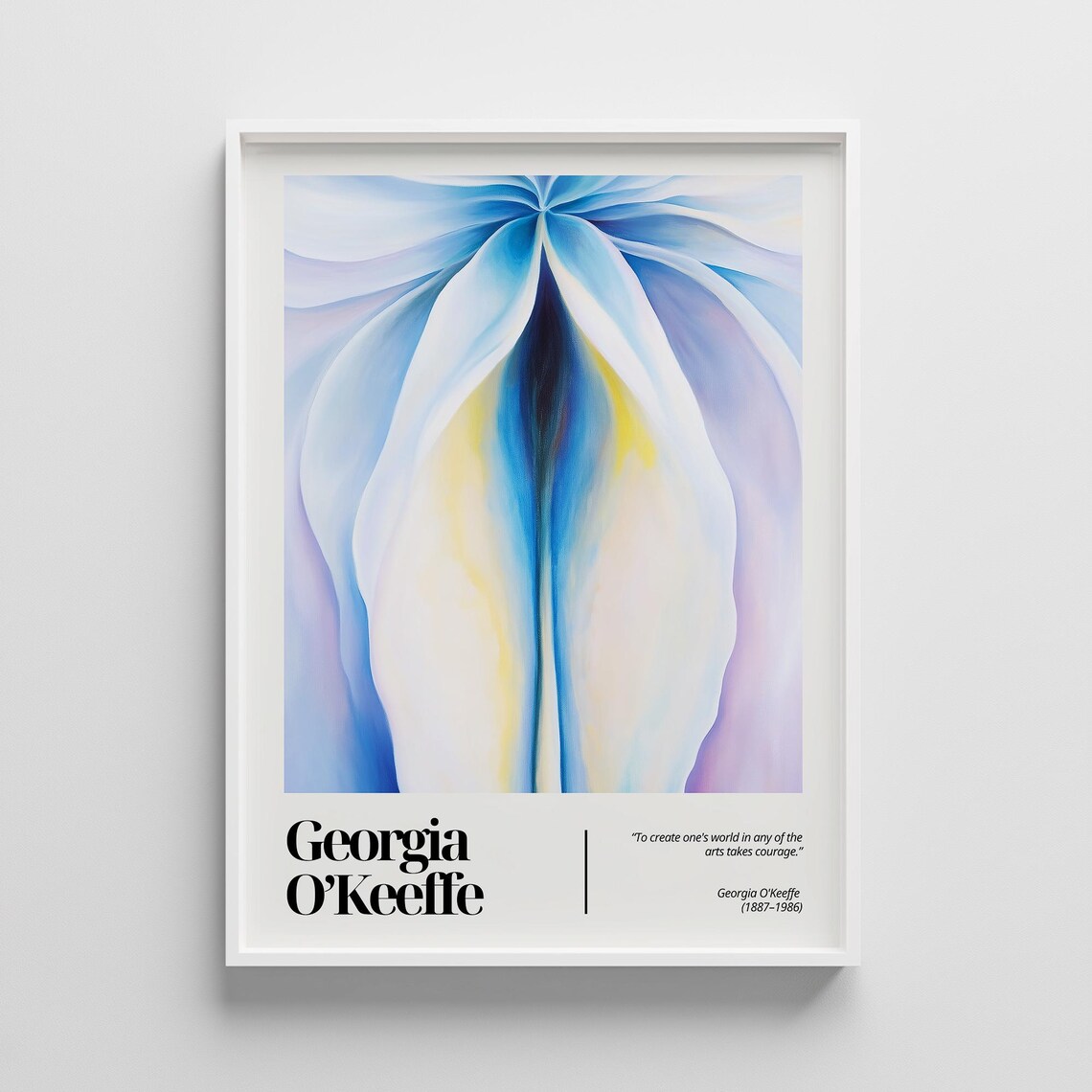 Georgia O'Keeffe-Inspired Flower Art Print