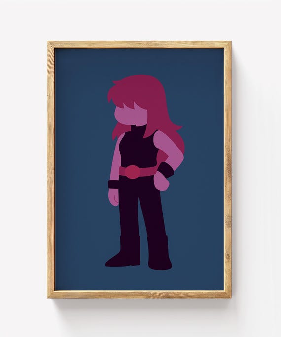 Retro Anime Gamer Print Minimalist Bedroom Dorm Decor