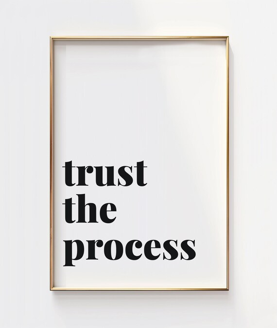 Trust The Process Print Gym Decor Positive Affirmation