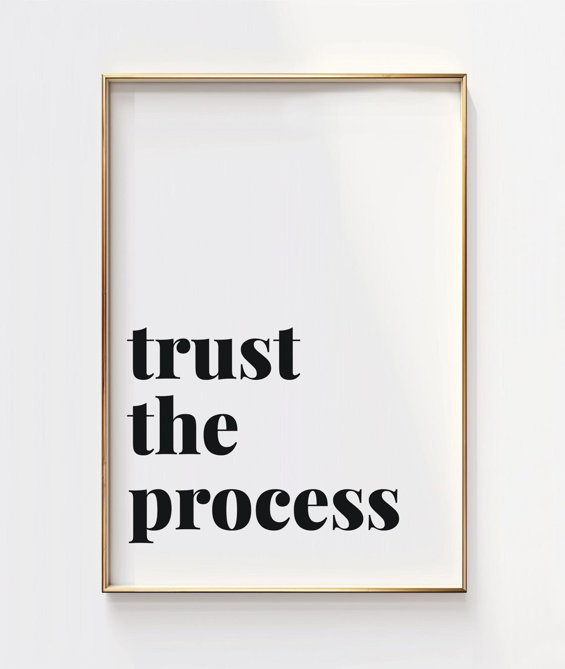 Trust The Process Minimalist Serif Quote Typography Modern Poster