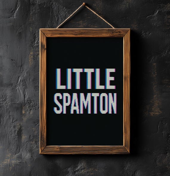 Spamton Glitch Art Print Vaporwave Gamer Room Decor