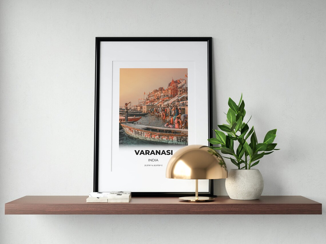 Varanasi Travel Poster, India Ganges City Print - Image 3