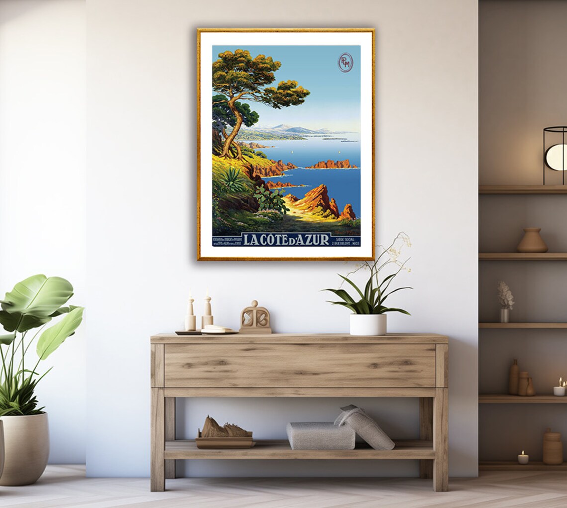 La Cote Dazur France Vintage Travel Poster - Image 2