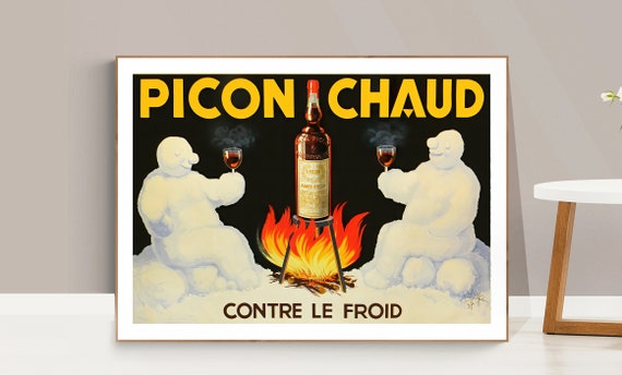 Picon Chaud Contre Le Froid Vintage Fooddrink Poster Poster Paper Or Print Gift Idea Wall Decor