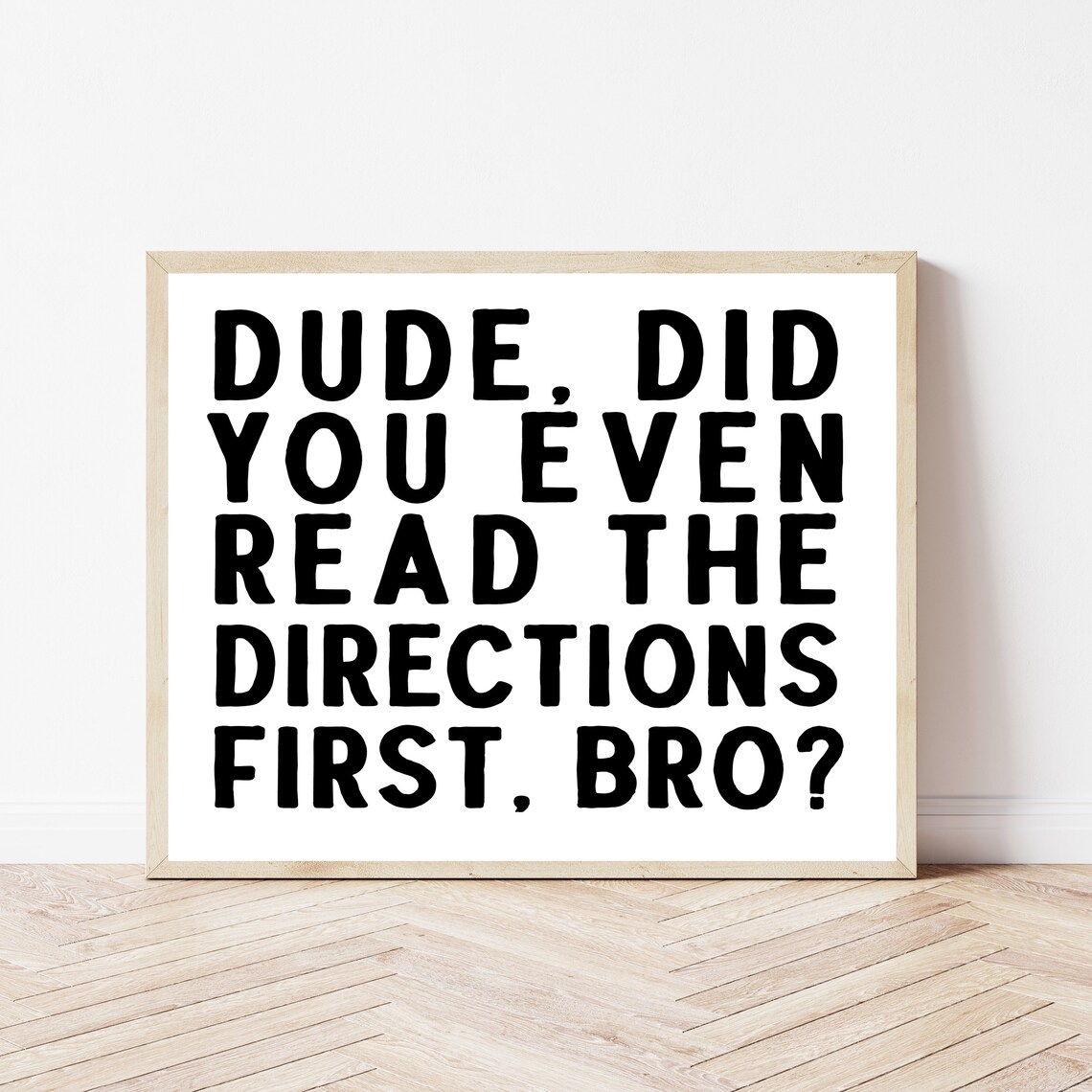 Read The Directions Math Class Poster Print