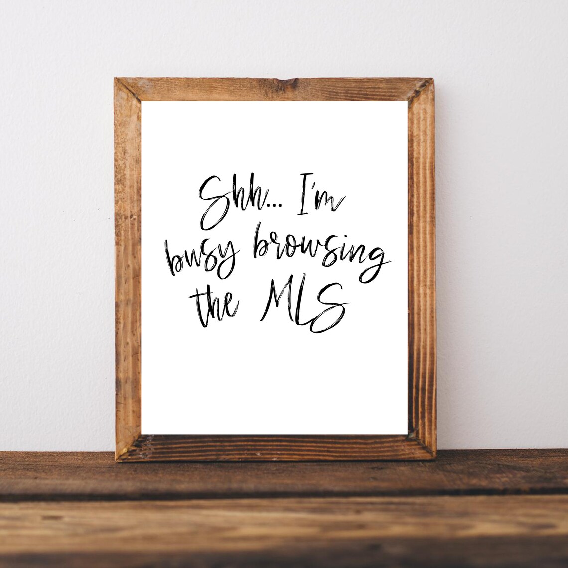 Real Estate Sign Art Print, Office Decor