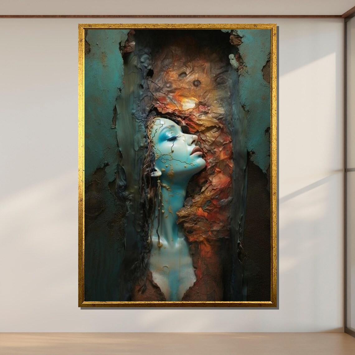 Ethereal Woman Emerging Dreamscape Surreal Fantasy Abstract Art Poster - Image 2