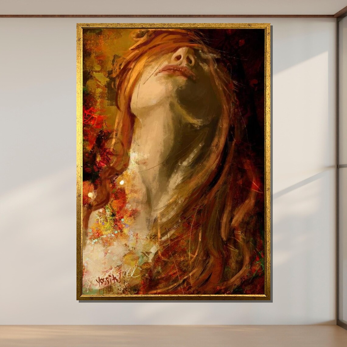 Sensual Expression Portrait, Abstract Wall Art Print