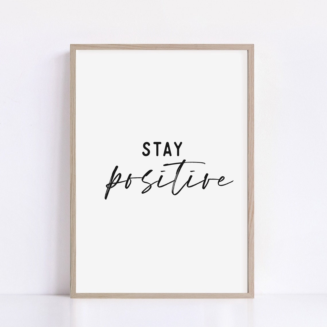 Printable Wall Art Office Wall Art Motivational Poster Stay Positive Print Office Decor Inspirational Quote - Image 2