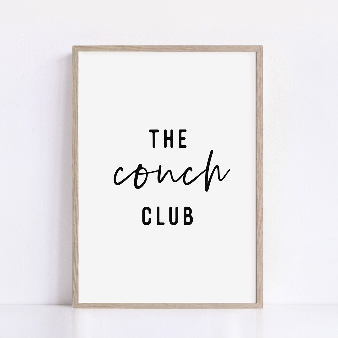 The Couch Club Black Script Minimalist Neutral Home Decor Poster - Image 3