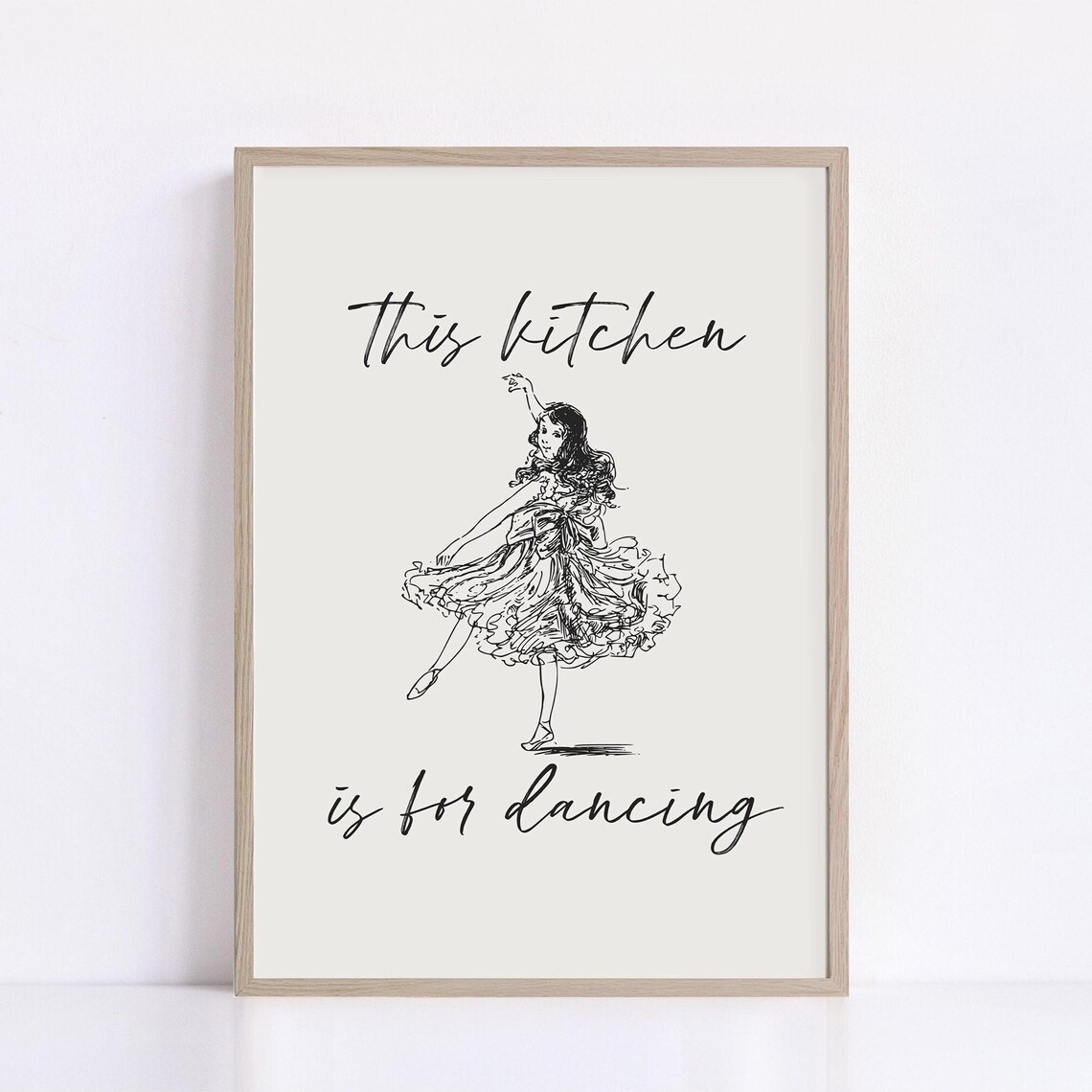 This Kitchen Is For Dancing Print Kitchen Wall Art Printable Cute Dance Art Kitchen Decor Poster - Image 2