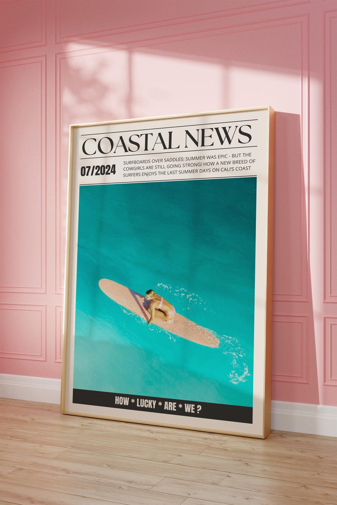 Coastal News Surf Magazine Cover Aerial July 2024 Lifestyle Poster - Image 2