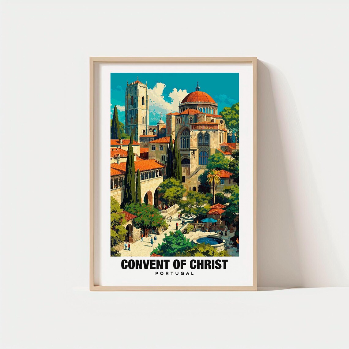 Convent Of Christ Print Portugal Poster Travel Wall Art Historic Scenic Cultural Landmark Gothic Decor Europe