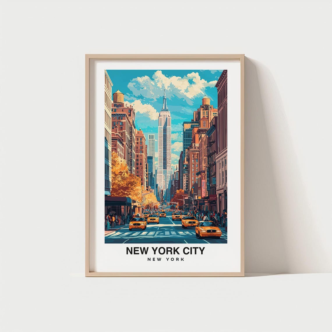 New York City Travel Print New York City United States Travel Gift City Poster Wedding Gift