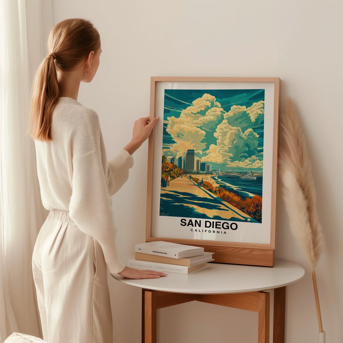 San Diego Print California Poster Travel Wall Art Cityscape Print Usa Poster Coastal Art Beach Decor Scenic Print Travel Poster - Image 2