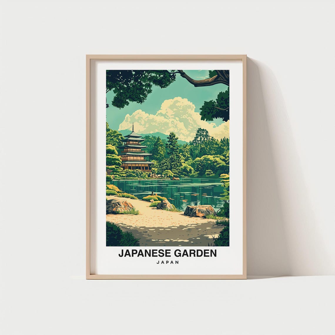 Japanese Garden Travel Print Wall Art Hasselt Belgium City Print Japanese Garden Travel Gift Japanese Garden Poster