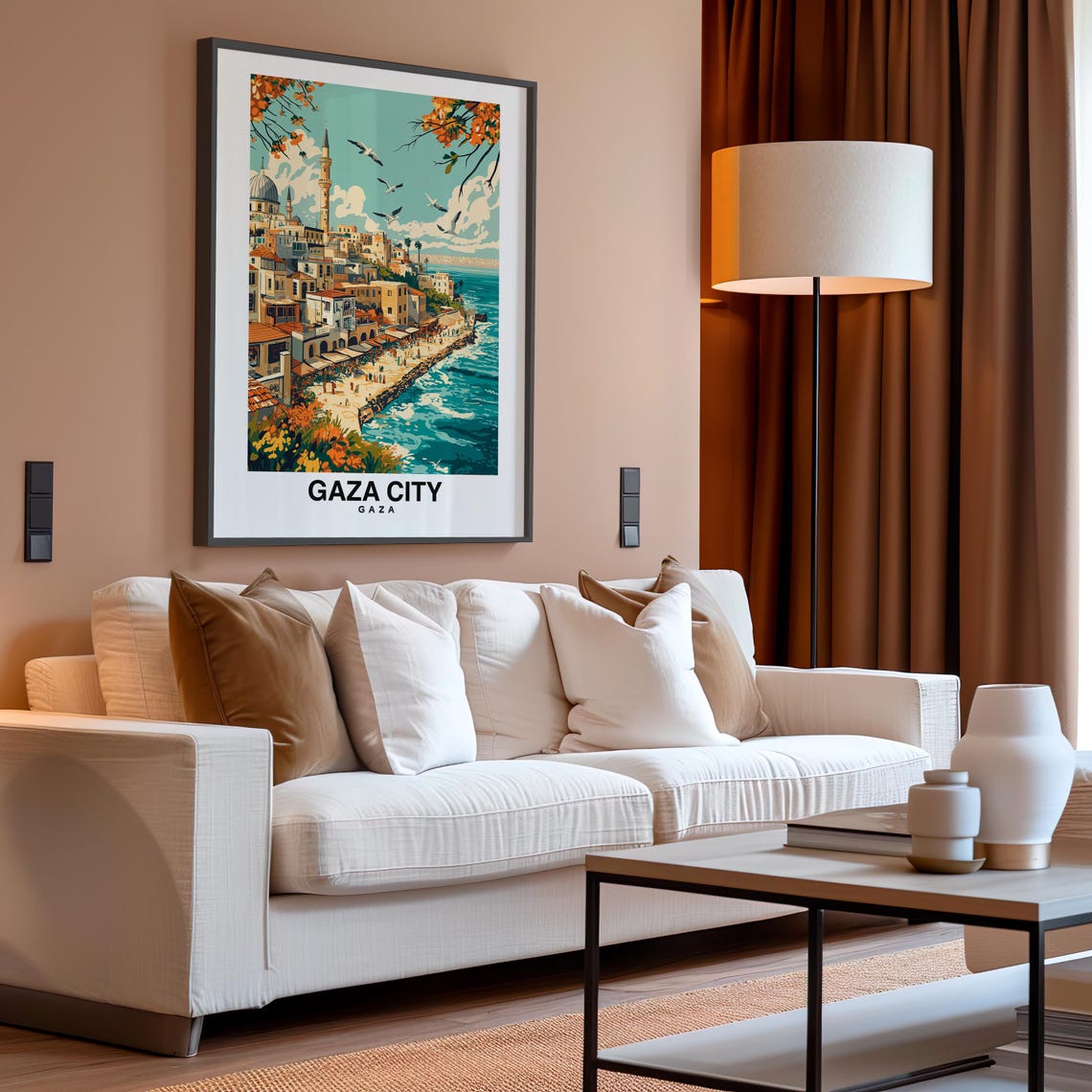 Gaza City Print Gaza Travel Poster Palestine Travel Gift Gaza Palestine Poster Gaza Gift Middle Eastern Culture Art - Image 4