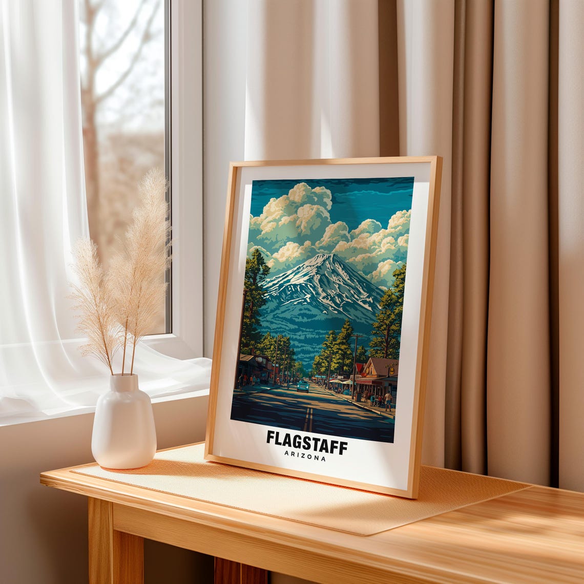 Flagstaff Print Usa Poster Flagstaff Views Flagstaff Mountains Flagstaff City Usa Charm Flagstaff Beauty Flagstaff Heritage Usa Art - Image 3