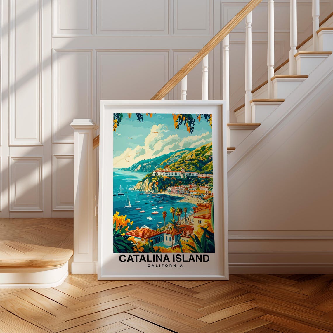 Catalina Island Print California Poster Travel Wall Art Island Print Usa Poster Coastal Art Scenic Decor Ocean Print Travel Poster