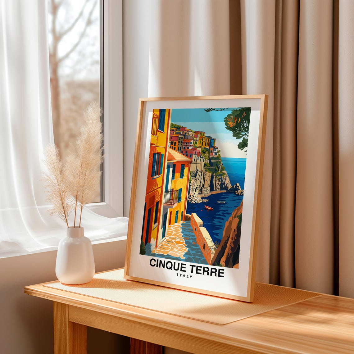 Cinque Terre Italy Poster Travel Inspired Wall Art Italian Riviera Decor Coastal Landscape Print Italian Culture Art - Image 3