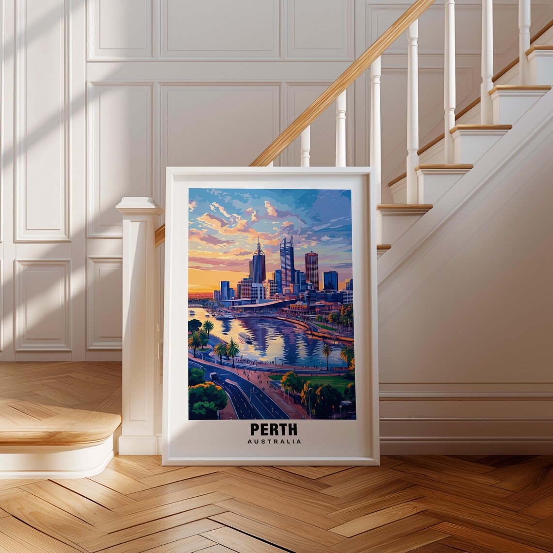 Perth, Australia Travel Poster, Heritage Views