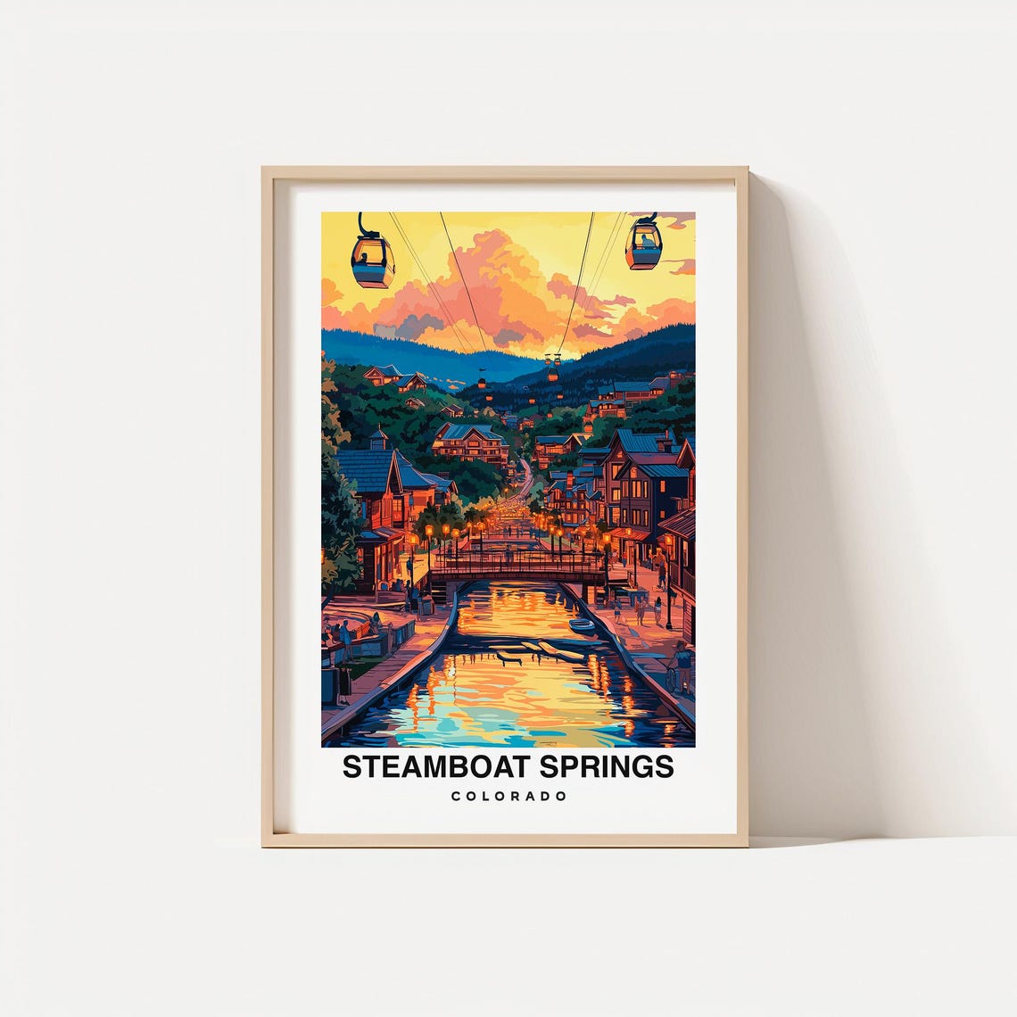 Steamboat Springs Travel Print Steamboat Springs Ski Poster Colorado Ski Poster Steamboat Springs Ski Resort Print