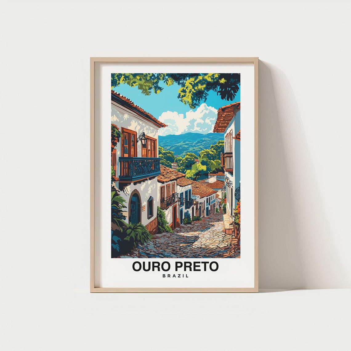Historic Center Of Ouro Preto Travel Print Wall Art Ouro Preto Brazil City Print Historic Center Of Ouro Preto Travel Gift Travel Gift