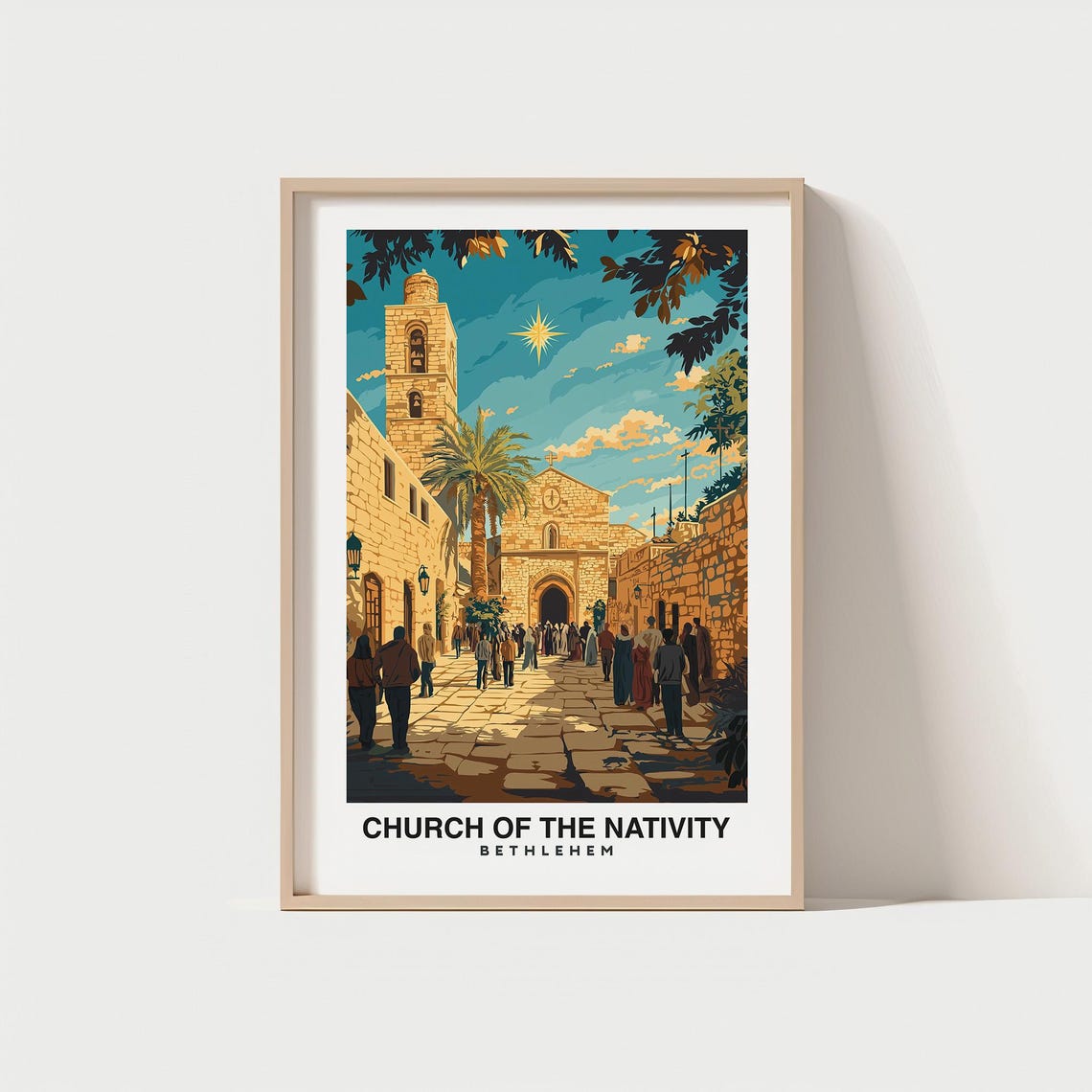 Church Of The Nativity Travel Print Wall Art Bethlehem Israel City Print Church Of The Nativity Travel Gift Wall Art