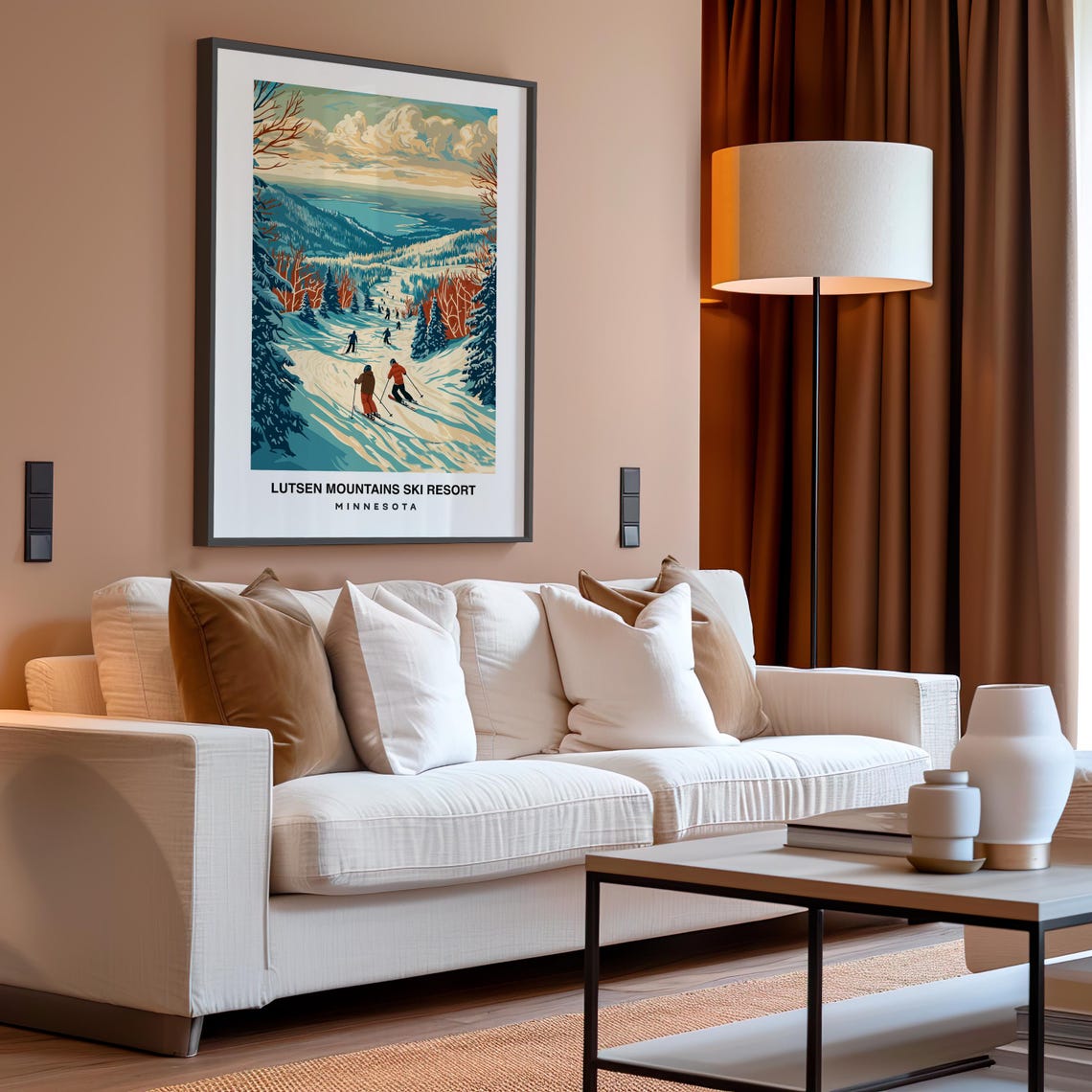 Lutsen Mountains Ski Resort Print Usa Poster Travel Wall Art Ski Print Mountain Art Scenic Decor Winter Sport Print Travel Poster - Image 4