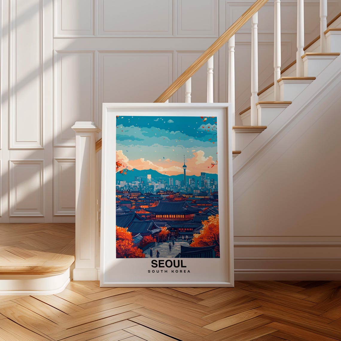 Seoul Travel Print Seoul South Korea Travel Gift City Poster Wedding Gift Birthday Present Seoul Culture