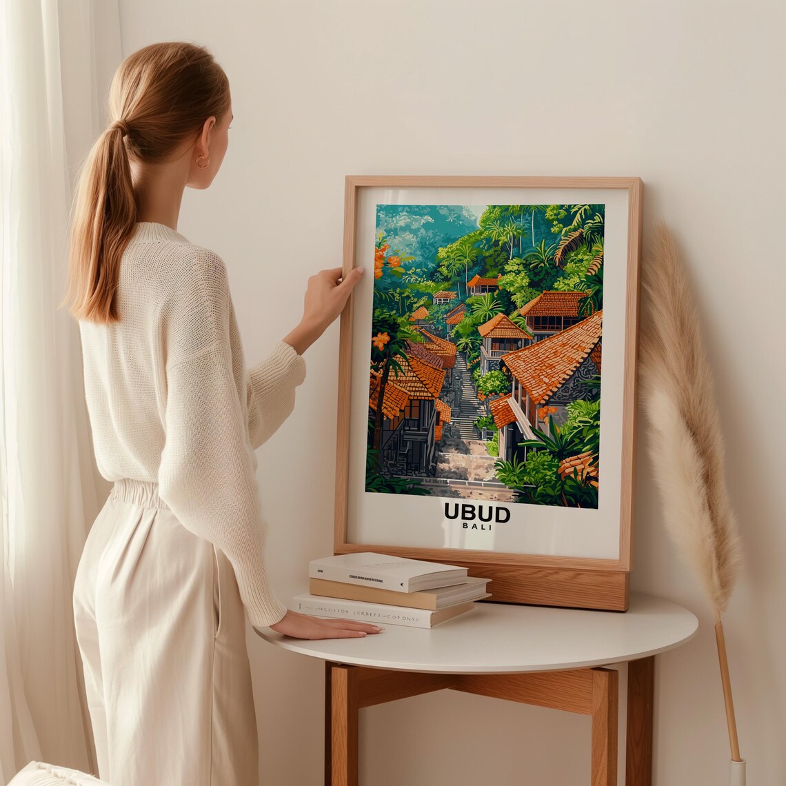 Ubud City Print Ubud Travel Poster Bali Travel Gift Ubud Bali Poster Ubud Gift Indonesian Culture Ubud Bali Poster - Image 2
