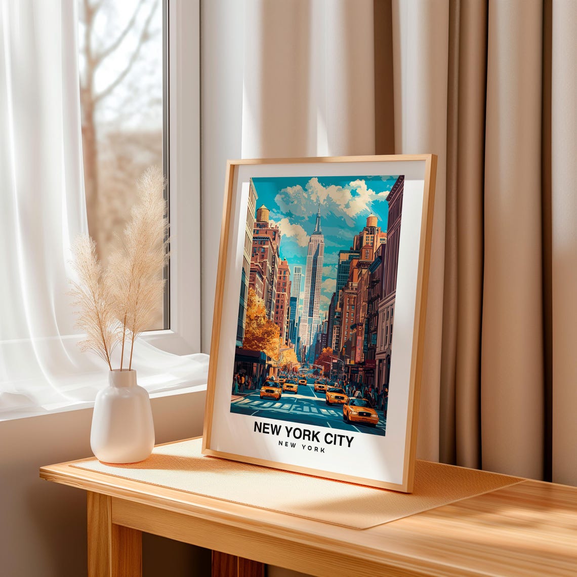 New York City Travel Print New York City United States Travel Gift City Poster Wedding Gift - Image 3