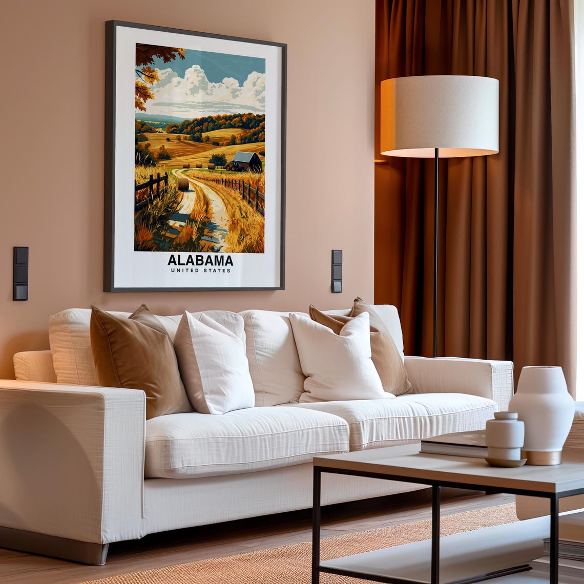 Alabama Print Usa Poster Alabama Views Alabama Art Southern Charm Alabama Beauty Historic Sites Scenic Landscape Cultural Heritage - Image 4