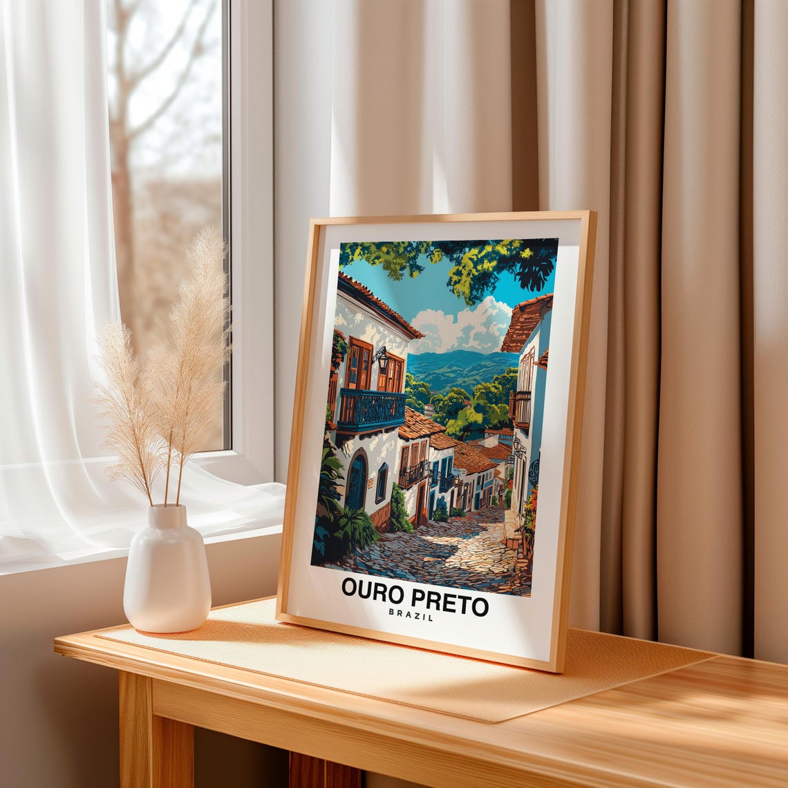 Historic Center Of Ouro Preto Travel Print Wall Art Ouro Preto Brazil City Print Historic Center Of Ouro Preto Travel Gift Travel Gift - Image 3