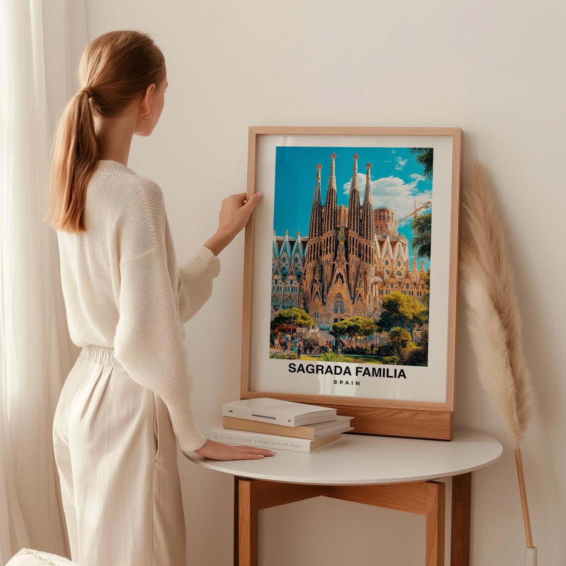 Sagrada Familia Travel Print Sagrada Familia Spain Landmark City Poster Birthday Present Historical Site - Image 2