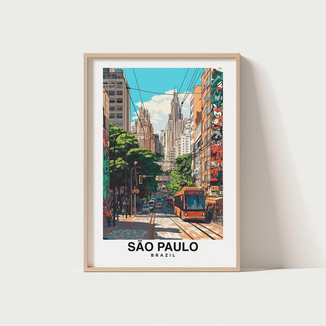 So Paulo Brazil Travel Print Wall Art So Paulo Brazil City Print So Paulo Brazil Travel Gift So Paulo Brazil Poster