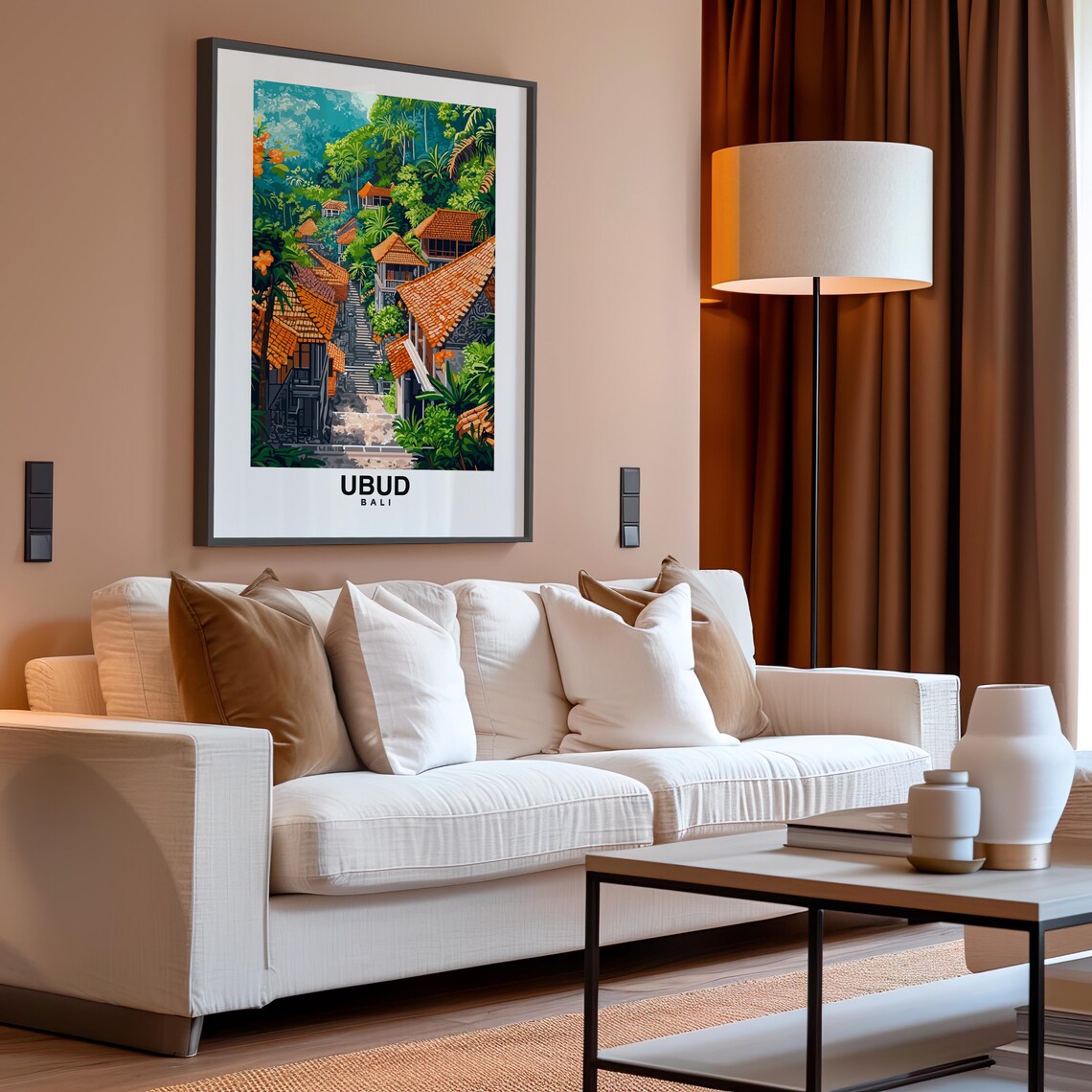 Ubud City Print Ubud Travel Poster Bali Travel Gift Ubud Bali Poster Ubud Gift Indonesian Culture Ubud Bali Poster - Image 4