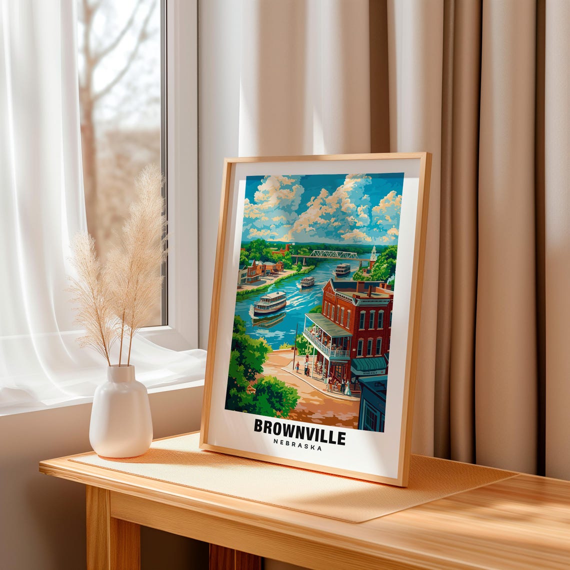 Brownville Print Nebraska Poster Brownville Views Brownville Art Nebraska Charm Brownville Beauty Historic Town Cultural Heritage - Image 3