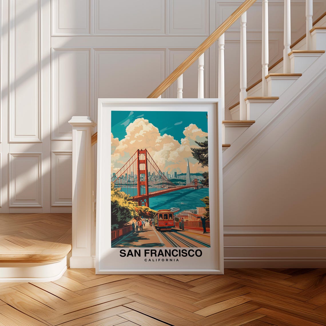 San Francisco Print Usa Poster Travel Wall Art Cityscape Print California Poster Scenic Art Urban Decor Travel Poster