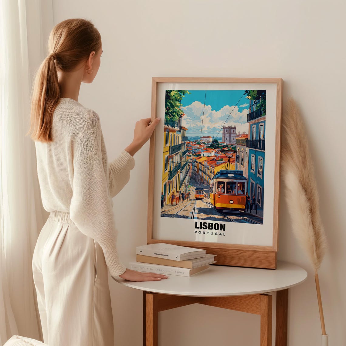 Lisbon Print Travel Poster Portuguese Art Scenic Views Historic Landmarks Vibrant Culture Coastal Charm Cityscape European Beauty - Image 2
