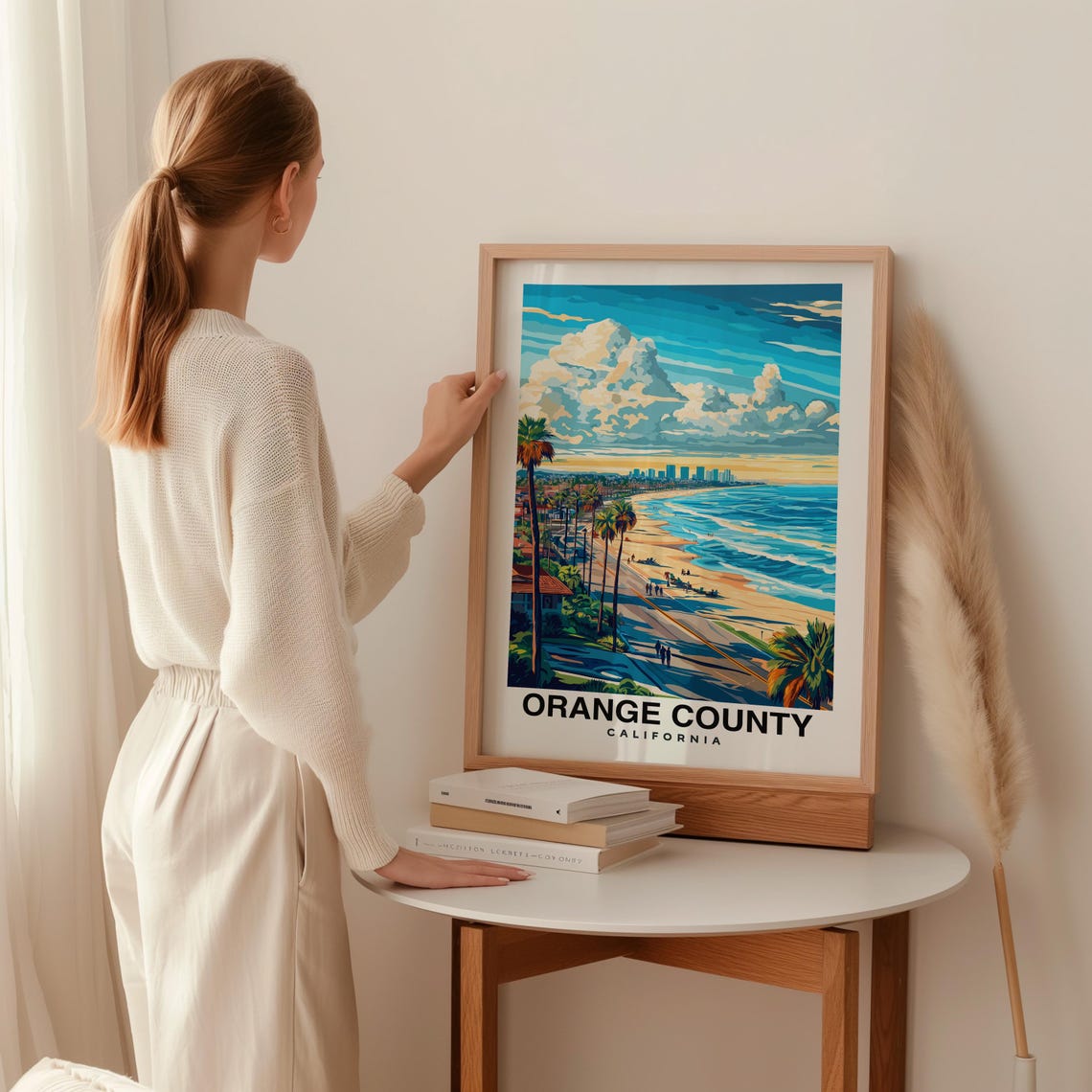 Orange County Print California Poster Travel Wall Art Coastal Print Usa Poster Scenic Art Beach Decor Landscape Print Travel Poster - Image 2