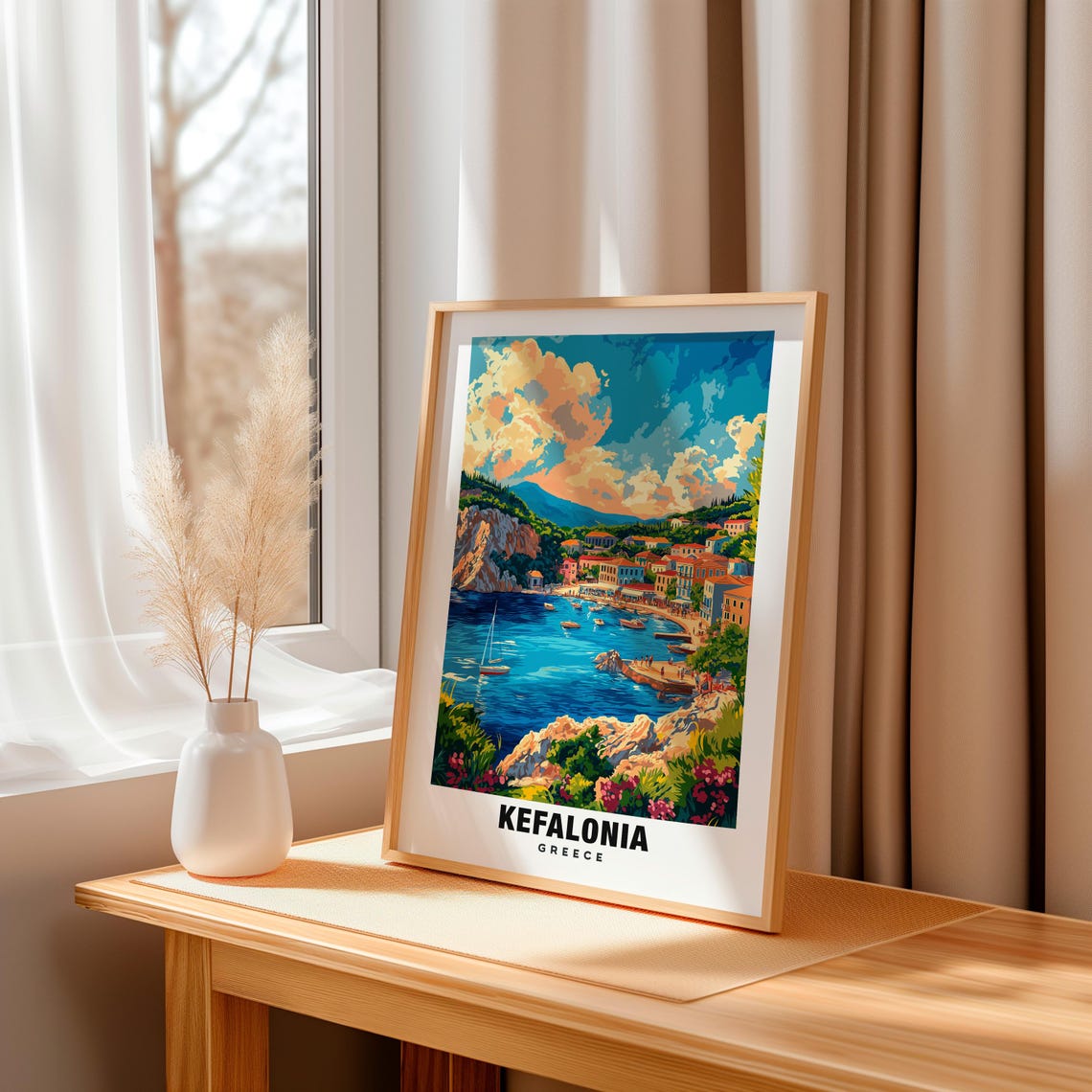 Kefalonia Print Greece Poster Kefalonia Views Kefalonia Beaches Kefalonia Town Greece Charm Kefalonia Beauty Kefalonia Heritage - Image 3