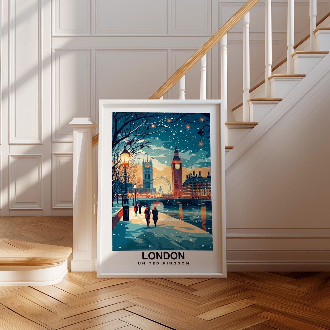 London Print England Poster Travel Wall Art Cityscape Print Uk Poster Urban Decor Scenic Art Historic Print Travel Poster